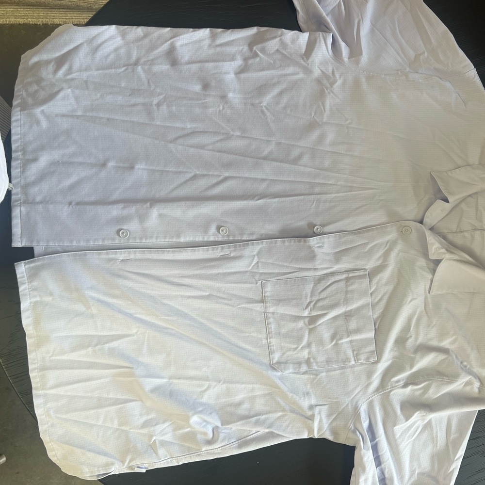 lululemon athletica Men's Sky Blue Casual Button-Down Shirt